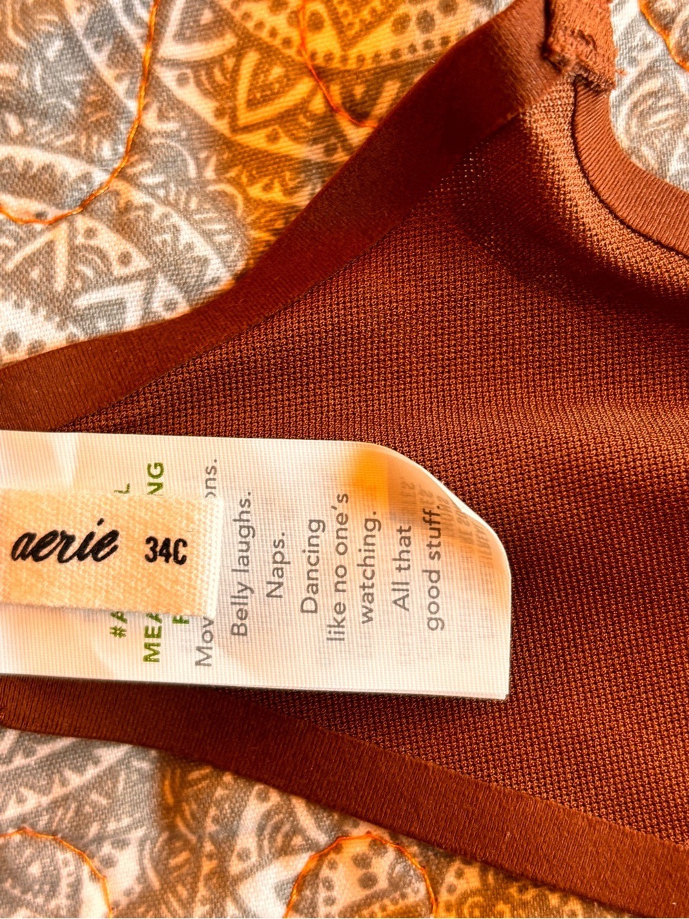 Aerie Brown Underwire Bra with Adjustable Straps 34C NWT - Picture 4 of 8